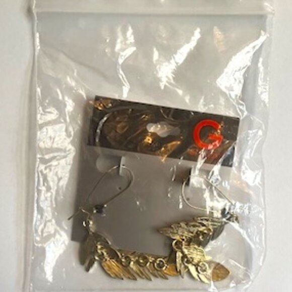 GUESS - Golden Feather Earrings - *NWT - Picture 5 of 5